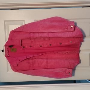 NWT Gap Pink Jean Oversize Shirt Med.